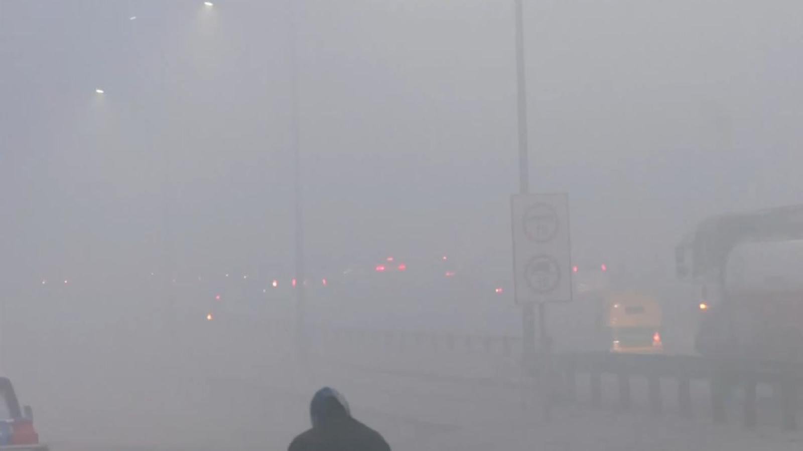 rediff.com - Utkarsh Mishra - Dense fog blankets Delhi; air travel advisory issued