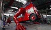 IMAGES: An amazing bus that does push-ups!