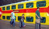 The superfast double-decker Mumbai-Ahmedabad train