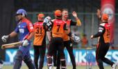 Sunrisers prevail over Daredevils in rain-hit game