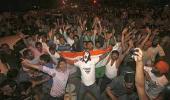 Euphoric scenes after India's WC victory