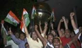 Mad celebration erupt after India win