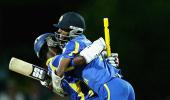 PIX: Jayawardene leads chase as Lanka down Australia