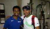 Spotted: Yuvraj Singh with Ojha at the NCA