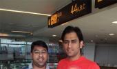 Spotted: India captain MS Dhoni at Delhi airport