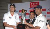 First look: Airtel India-England series trophy unveiled