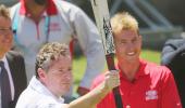 Brett Lee challenge gives Brit TV personality Morgan broken rib!