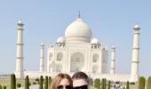 Photo: Michael Clarke and wife at Taj Mahal