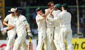 India struggle as Lyon roars with five wickets