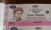 First look: Sachin face painted on tickets of Eden Test