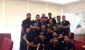 PHOTOS: Tendulkar meets victorious Jammu and Kashmir Ranji team