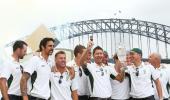 It's a grand celebration for Ashes triumph at Sydney Opera House