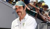 Mitch Johnson finally shaves off 'filthy moustache' for charity