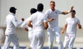 Broad hat-trick and fiery Plunkett lift England on Day 1