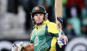 Blazing Hodge leads Australia to victory in rain-reduced game