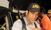 Dhoni's daughter Ziva grabs attention at Ranchi airport