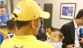 Dhoni's daughter Ziva's stadium debut