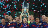 In a nine-goal feast, Messi brace, Pedro winner hand Barca Super Cup!