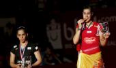 Saina settles for silver, loses to nemesis Marin at Badminton Worlds