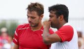 Paes-Wawrinka fight back from a set down to advance at Cincinnati