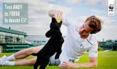 Andy Murray plays with pups in sniffer-dog video