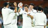 PHOTOS: Bowlers take honours on Day 1 of historic day-night Test