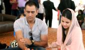 PHOTOS: Dhoni visits temple in US, says Tendulkar 'like God to all of us'