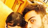 Virat Kohli's adorable seflie with 'baby Dhoni'