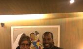 Chris Gayle's fan moment with Amitabh Bachchan