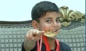 6-yr-old Kashmiri boy clinches gold at Asian Karate C'ship