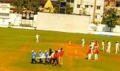 Ranji cricketer hospitalised after being hit on head