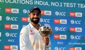 India captain Kohli presented with ICC Test Championship mace