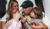 PIX: Aussies celebrate Ashes triumph with their families