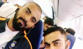 PHOTOS: Team India in selfie mode after flight delayed