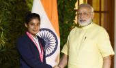 PHOTOS: PM Modi interacts with women's cricket team