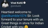 Kohli deletes tweet welcoming Kumble as coach