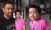 Cuteness alert! Dhoni in ladoo battle with daughter Ziva