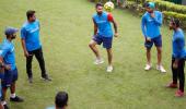 Team India cancel practice again but enjoy football