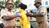 Massive anti-IPL protests; two detained for hurling slippers at Jadeja