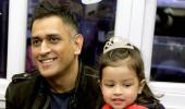 After batting heroics, Dhoni back to daddy duty