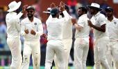 PHOTOS: India close in on victory after Australia collapse