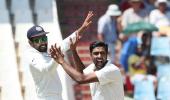 2nd Test: Ashwin's three, lively fielding drive India's fightback