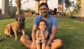 WATCH! Dhoni spends some quality time with family