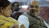 PIX: On Karnataka poll day, Amit Shah enjoys IPL game