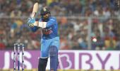 1st T20I PIX: Debutant Krunal shines as India stagger to 5-wicket win