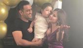 PIX: Dhoni celebrates wife's birthday in style