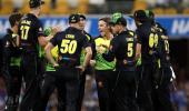 PHOTOS: Australia outclass India in rain-hit T20 match