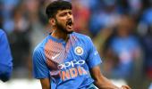 Young Khaleel learning the ropes of bowling from Bhuvneshwar