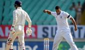 Windies pacer Gabriel gets a pat from coach Pothas