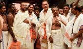 PIX: Coach Shastri, Dhawan, Umesh pray at Padmanabhaswamy Temple!